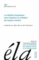 Études de linguistique appliquée, no 167